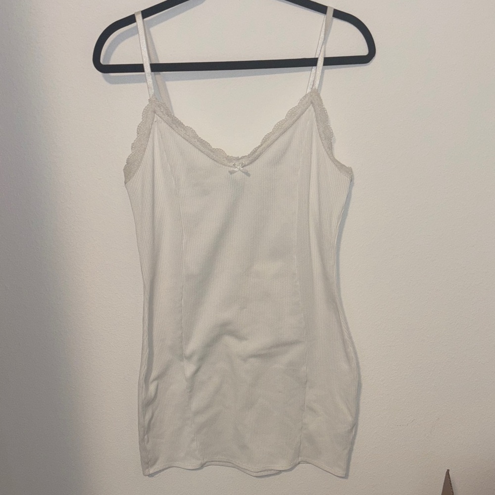 Elegant White Lace slip dress